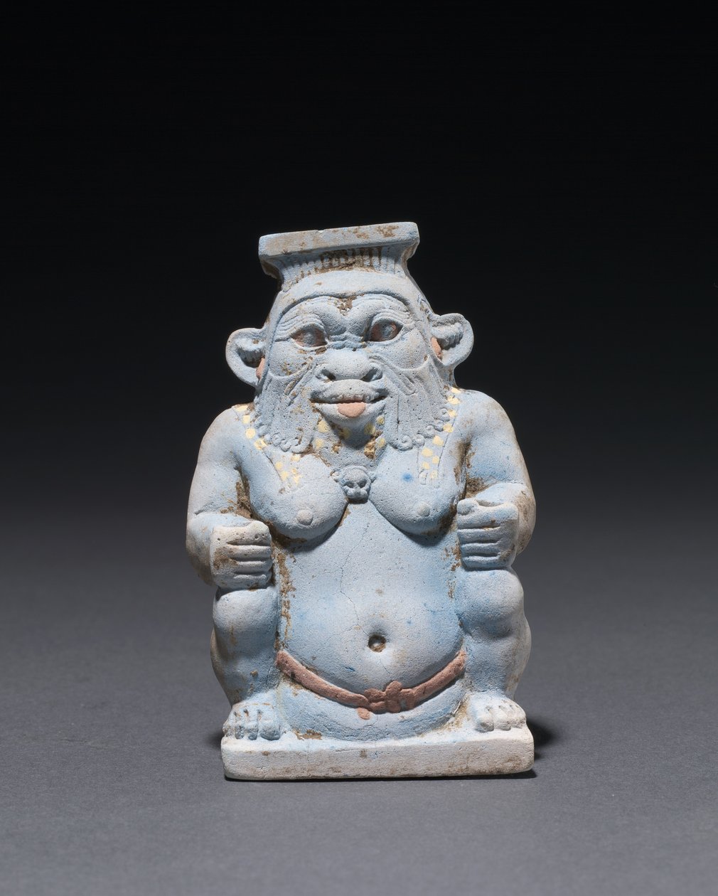 Frasco cosmético em forma de Deus Bes, 664-525 aC de Egyptian 26th Dynasty