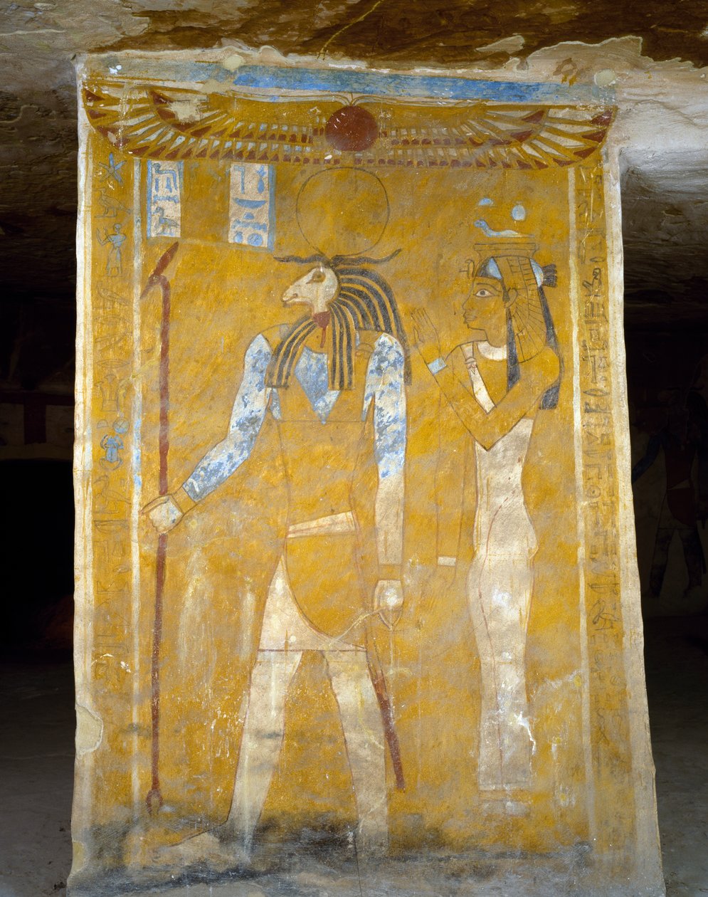 Pinturas murais do Túmulo de Pa Nentwy, Bahariya Oasis, Gizé, Egipto. Civilização Egípcia, 26ª Dinastia, 663-525 AC. de Egyptian 26th Dynasty