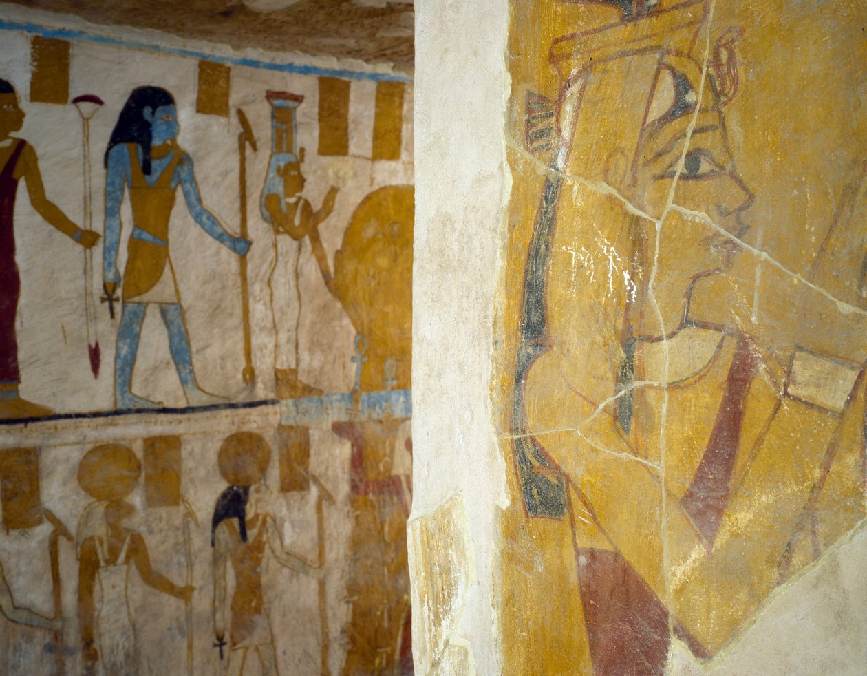 Pinturas murais do Túmulo de Pa Nentwy, Bahariya Oasis, Giza, Egipto Civilização Egípcia, 26ª Dinastia, 663-525 AC de Egyptian 26th Dynasty
