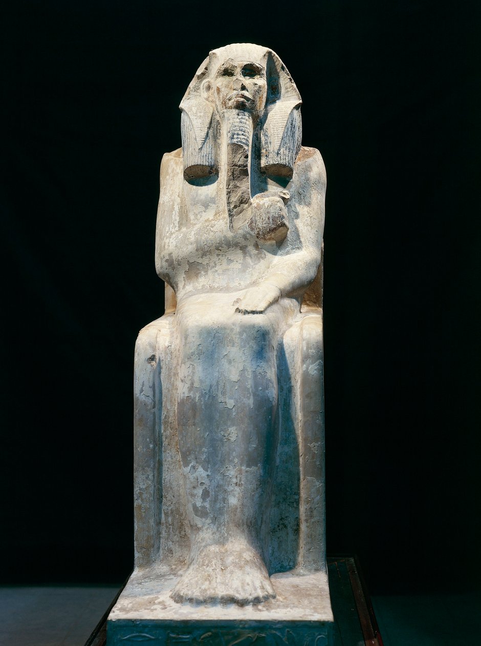 Estátua do Faraó Gioser, de Saqqara, dinastia III (foto) de Egyptian 3rd Dynasty