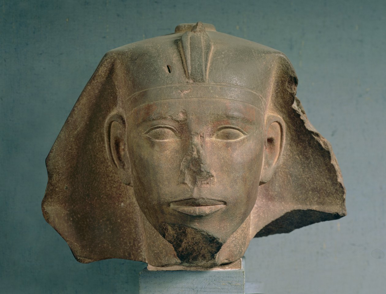 Chefe do Rei Djedefre, de Abu Roash, Reino Antigo, c.2565-2558 aC (quartzito) (ver também 50746) de Egyptian 4th Dynasty