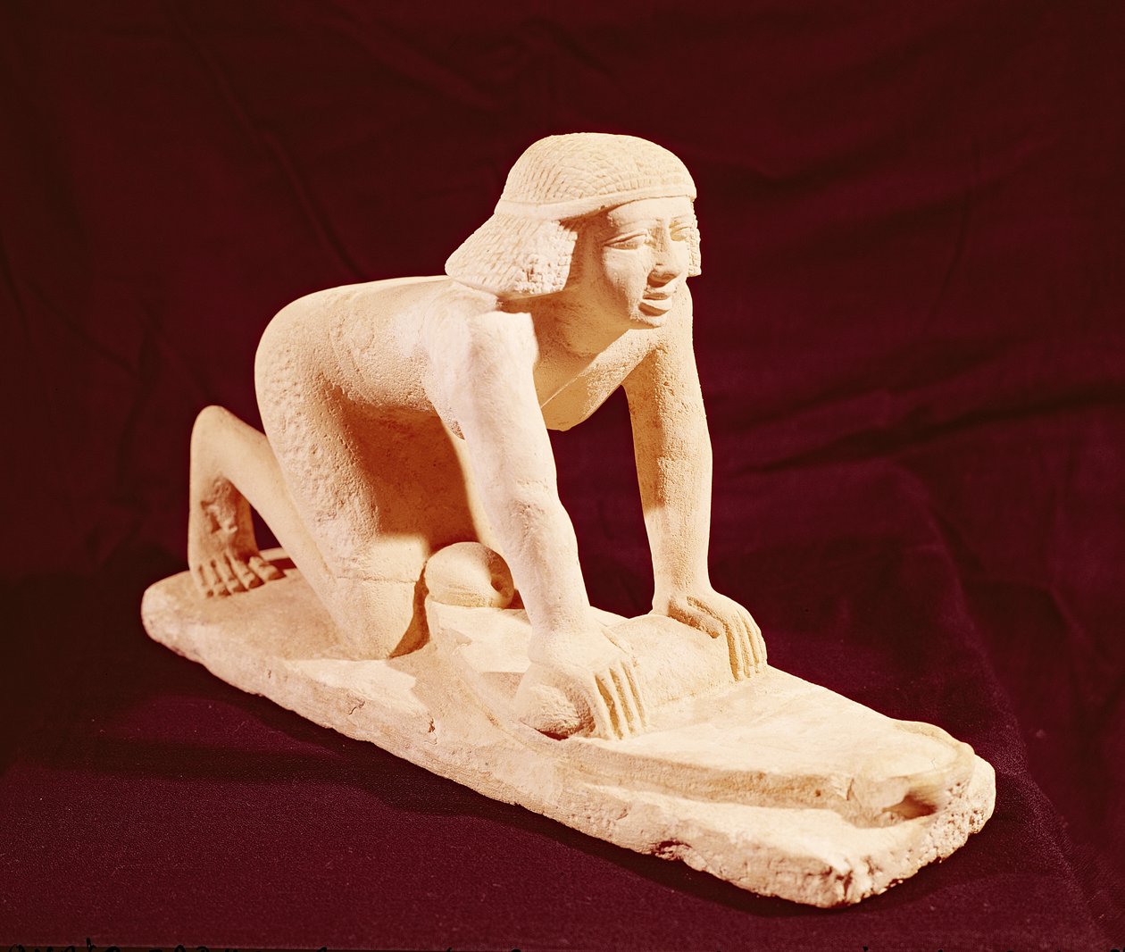 Modelo de um empregado moendo grãos, Old Kingdom, de Saqqara de Egyptian 5th Dynasty