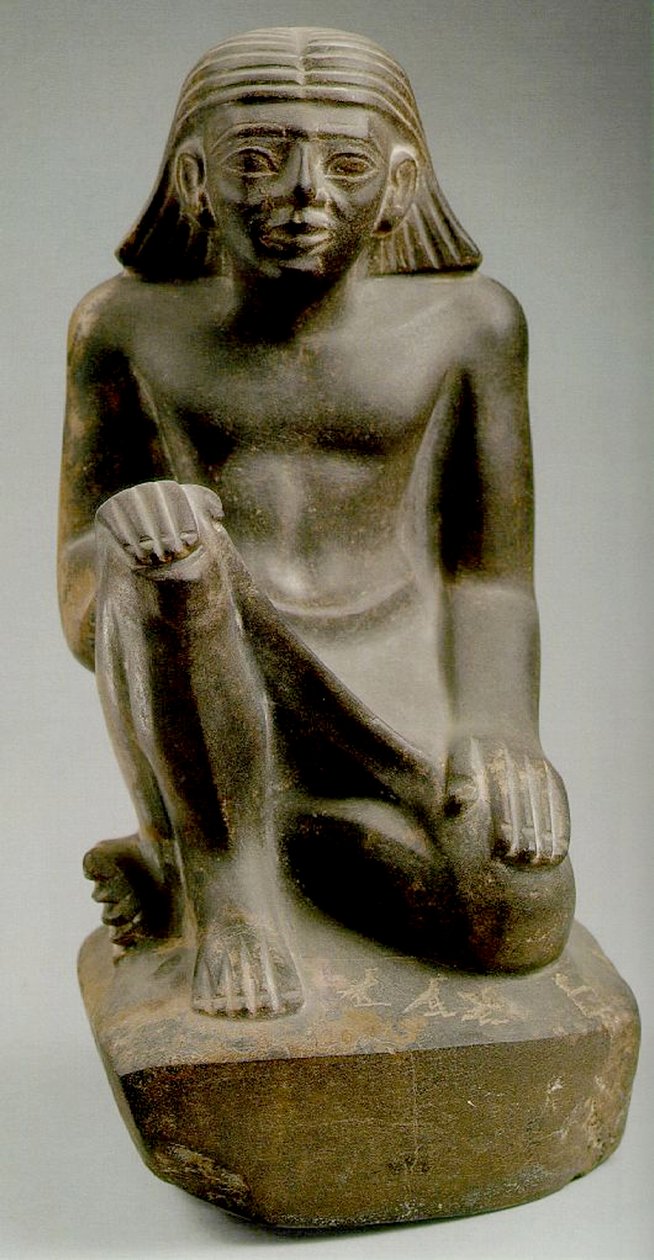 Príncipe Tjau Sentado (greywacke) de Egyptian 6th Dynasty