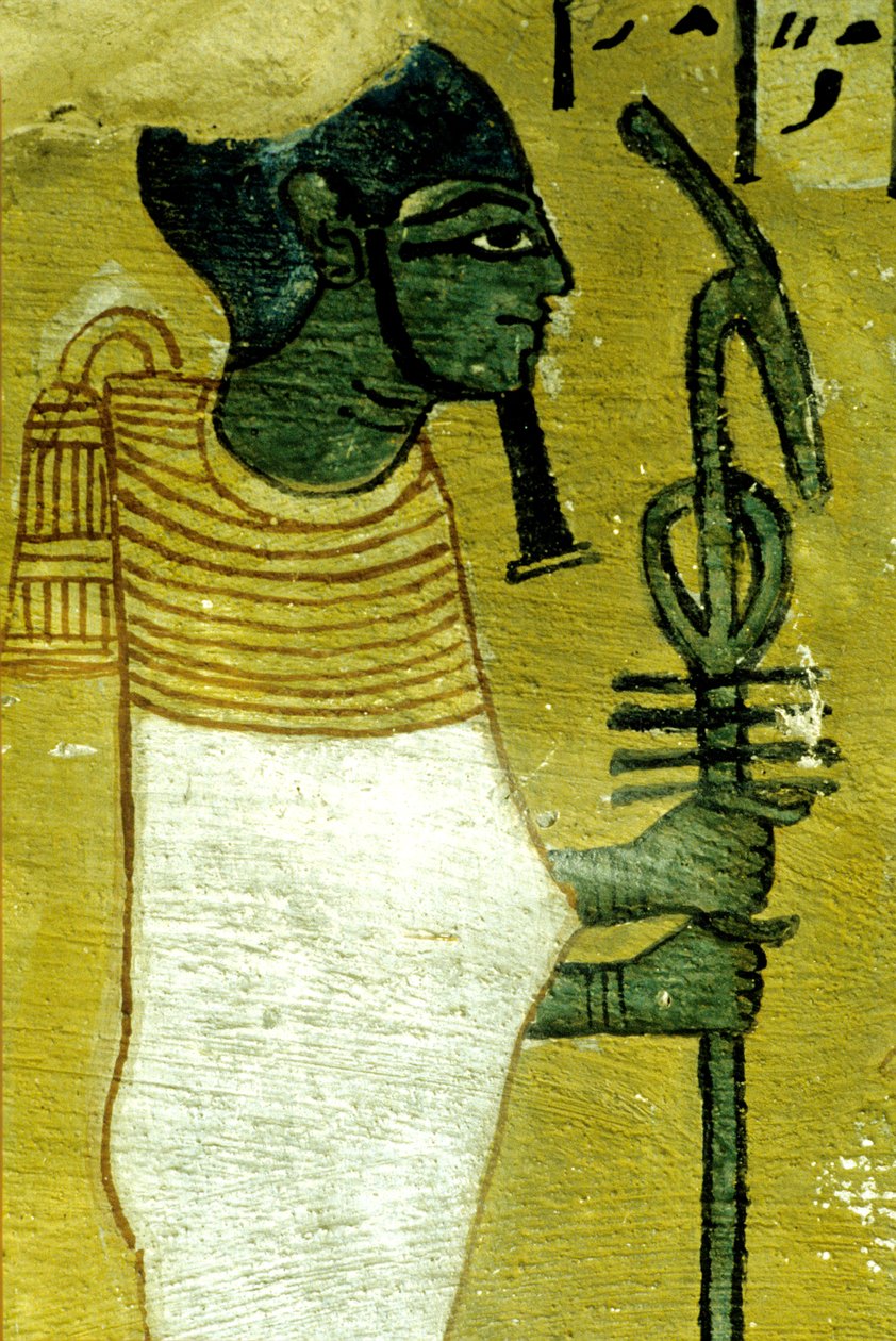 Antigo Egito, Pintura mural, Túmulo de Sennedjem, Túmulo dos Nobres, Tebas, Deir el Medina de Egyptian Egyptian