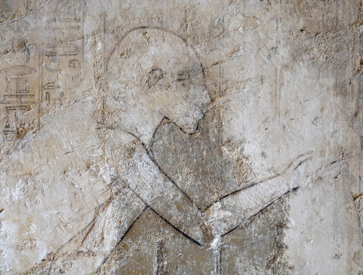 Desenho de um homem, túmulo de Ramose de Egyptian Egyptian