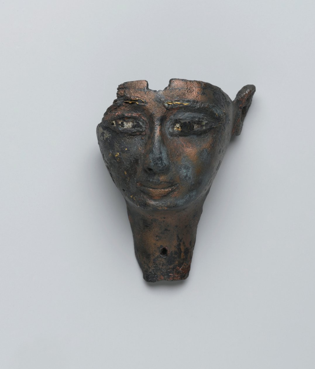 Face de uma estátua composta, Terceiro Período Intermediário - Período Tarde (bronze) de Egyptian Egyptian