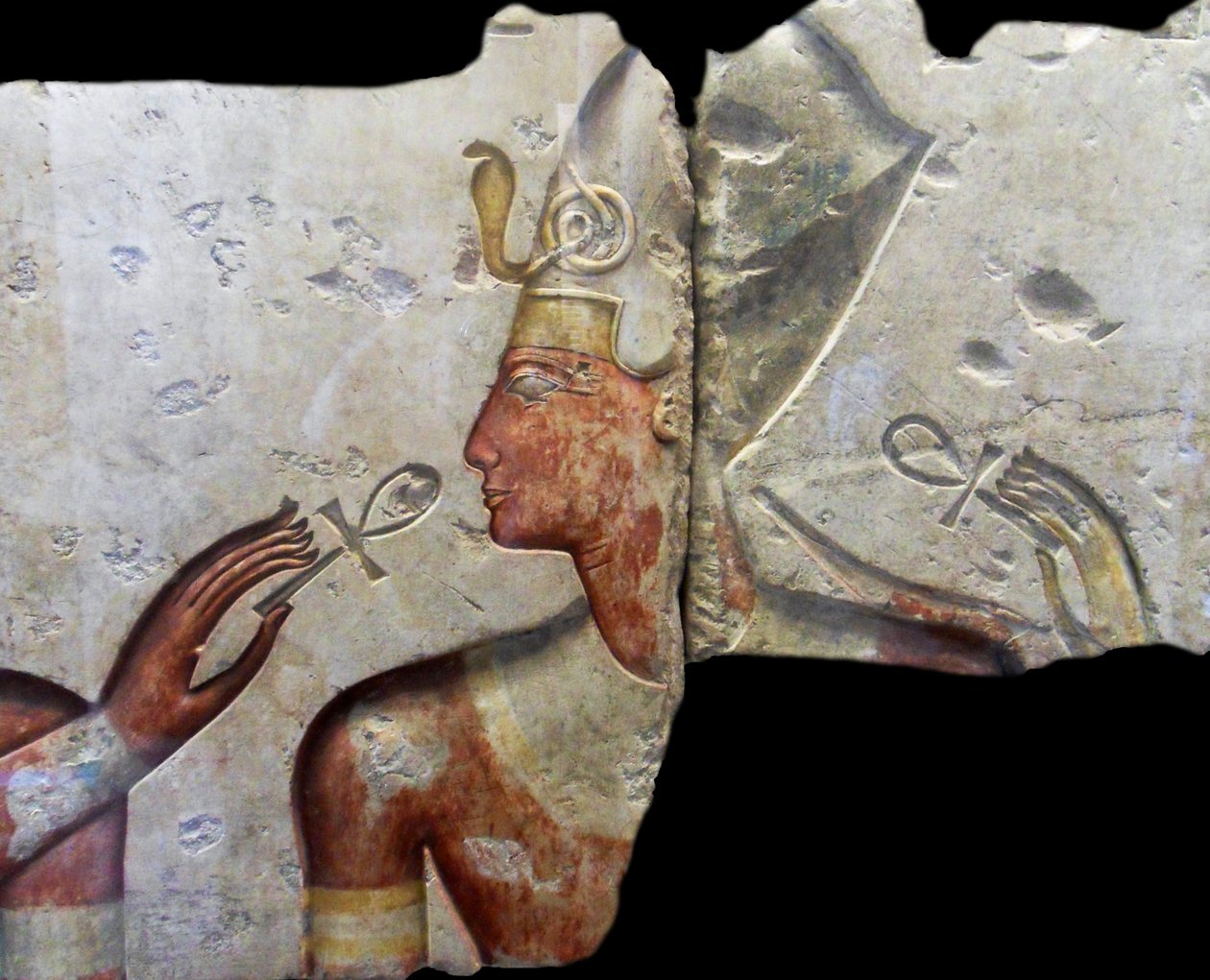 O rei Ramsés II, entre os deuses. Provém do pequeno templo construído pelo rei Ramsés II em Abydos. Cerca de 1275 a.C. (XIX dinastia) (pedra calcária pintada) de Egyptian Egyptian