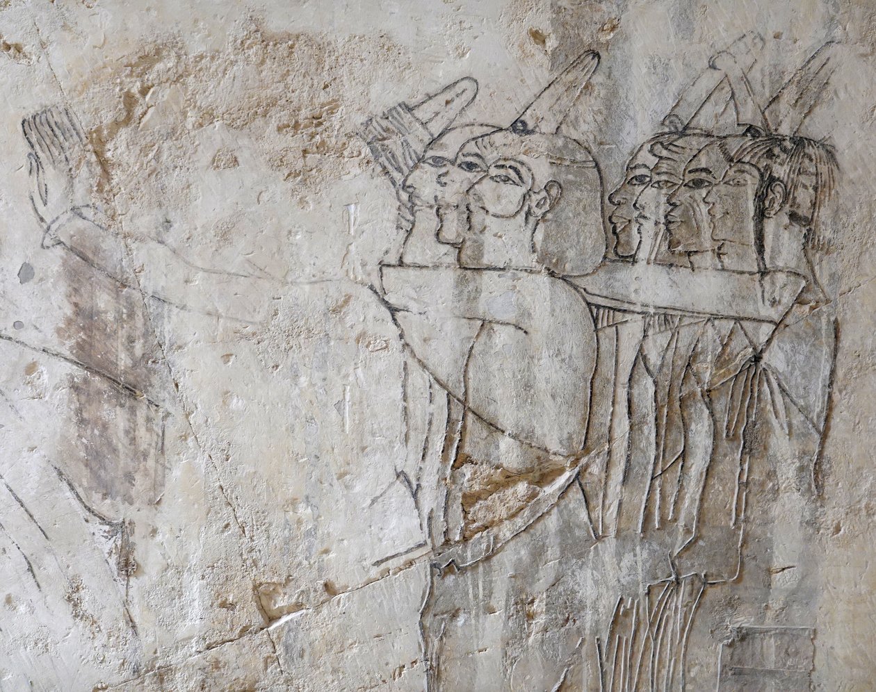 Esboço de um grupo de homens, túmulo de Ramose de Egyptian Egyptian