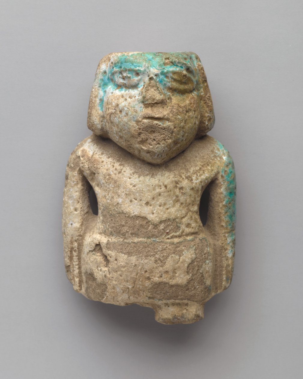 Estatueta de um Homem em Pé, Período Dinástico Primitivo, c.3000-2675 A.C.E. (faiança) de Egyptian Egyptian