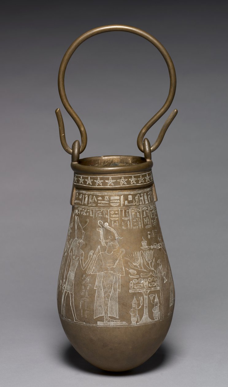 Situla decorado, 305-30 aC de Egyptian Ptolemaic Period