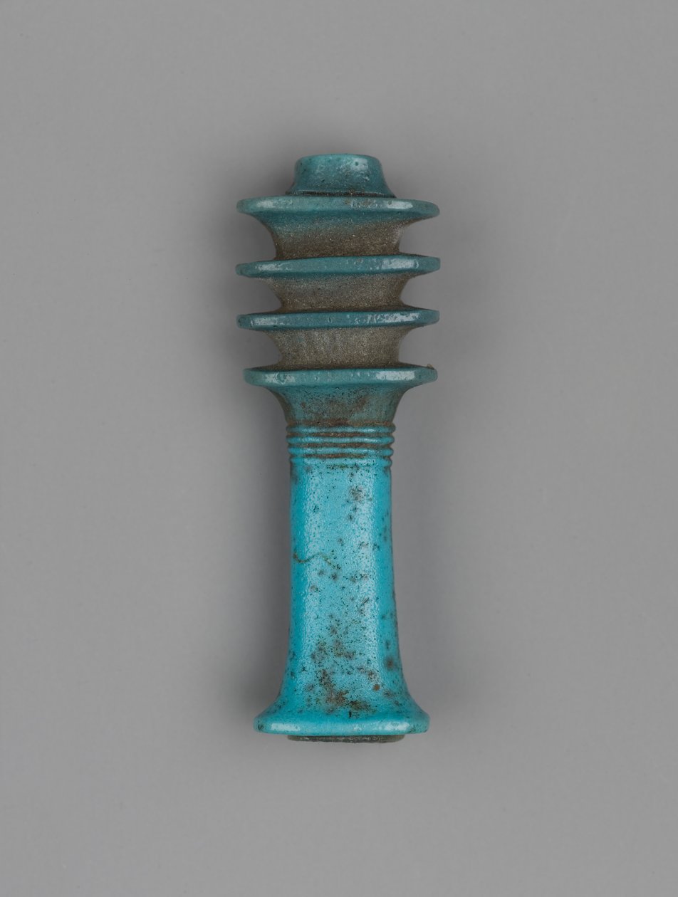 Amuleto de Djed (faiança) de Egyptian Ptolemaic Period