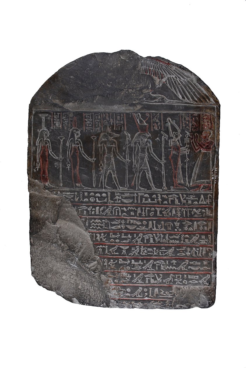 Estela Funerária de Hordiefnakht, 330-323 aC (calcário) de Egyptian Ptolemaic Period