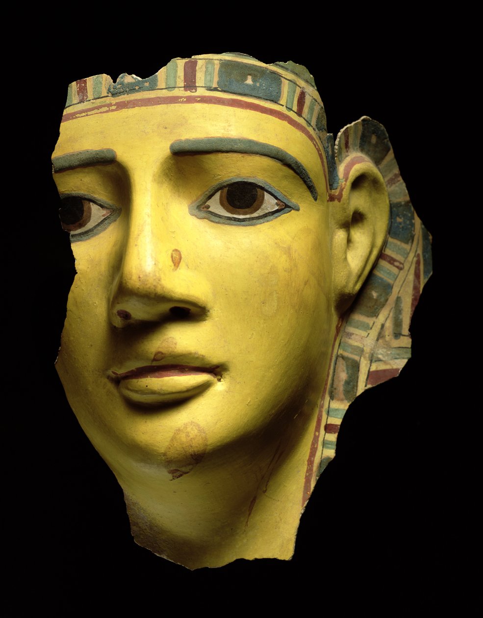 Máscara da múmia (cartonagem policromada) de Egyptian Ptolemaic Period