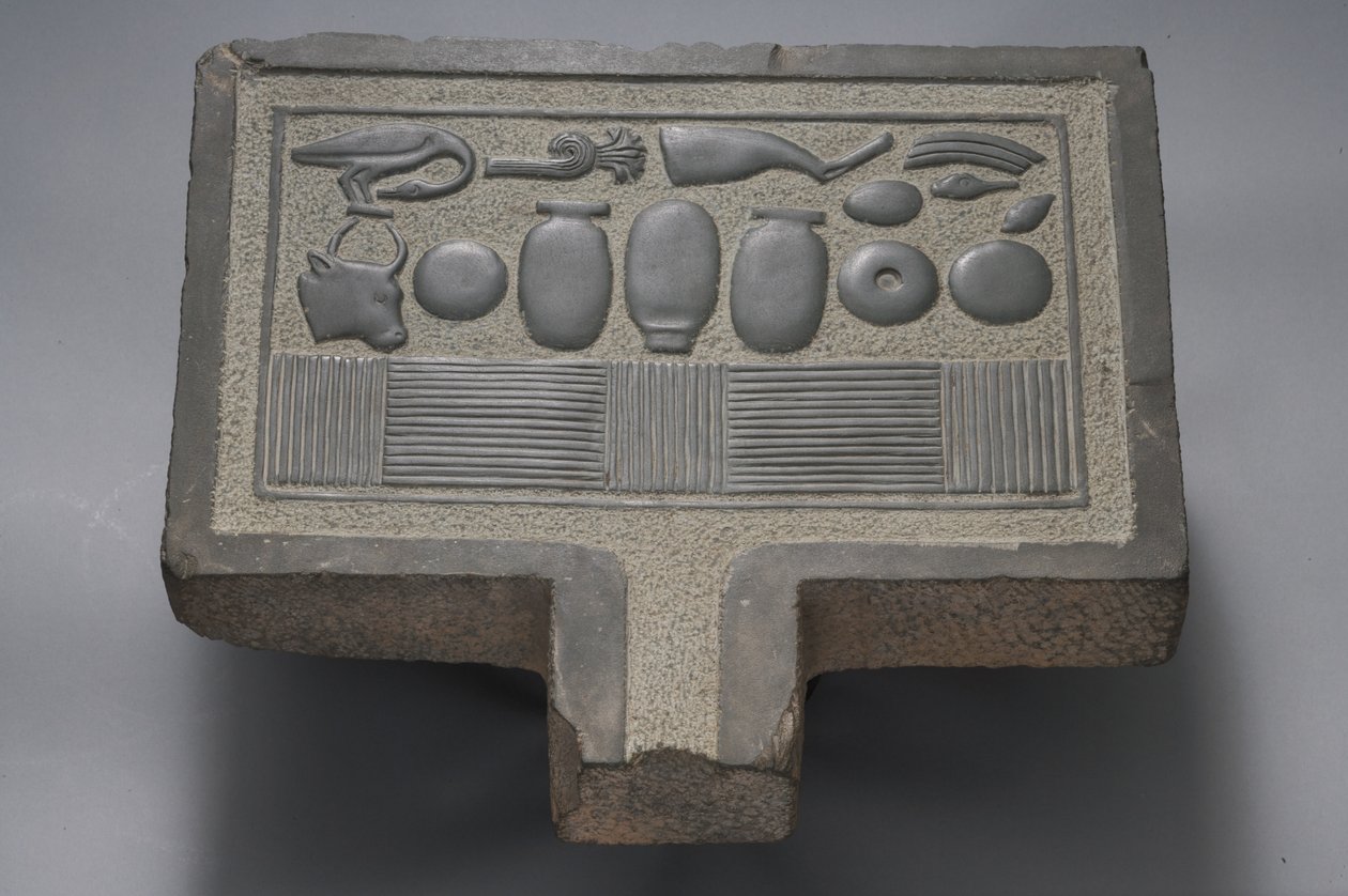 Mesa de oferta (greywacke) de Egyptian Ptolemaic Period