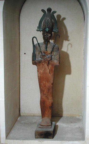 Estátua do Culto de Osíris (madeira pintada e bronze) de Egyptian Ptolemaic Period