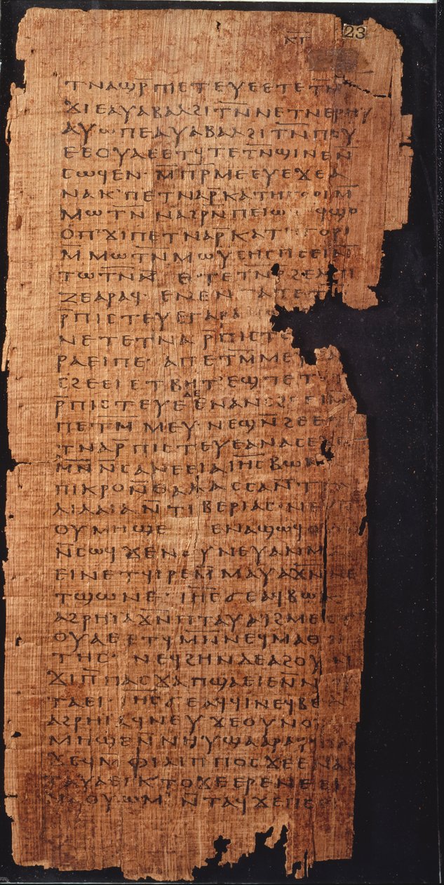 Página do Evangelho de São João de Egyptian School
