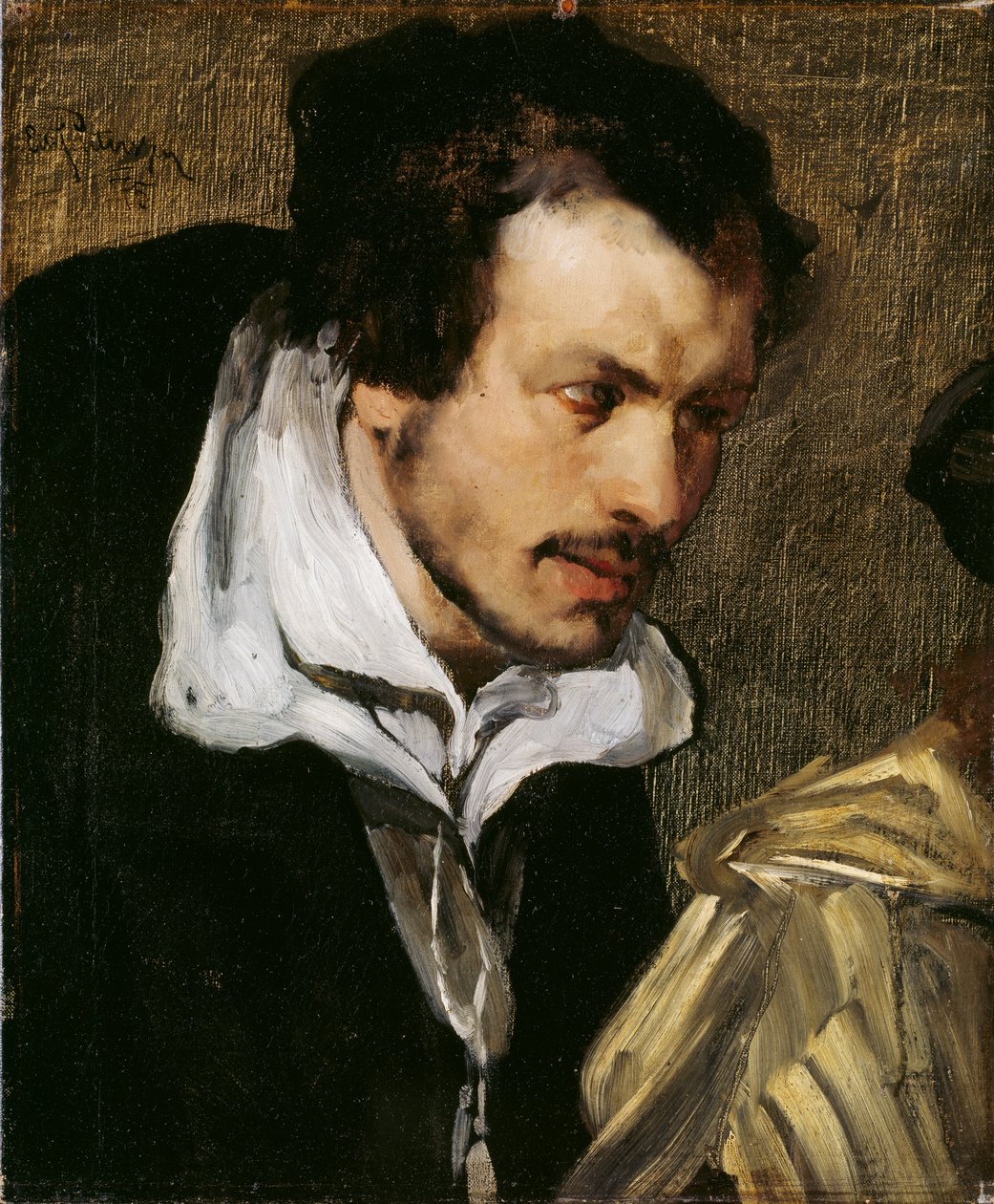 Didrik Slagheck. (Estudo de retrato para Christian II assina a sentença de morte sobre Torben Oxe) de Hjalmer Eilif Emanuel Peterssen