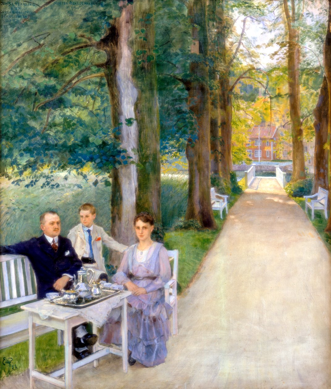 Joh Salve Kallevig, Gudrun Kallevig, Morten Kallevig, c1900-1928 de Hjalmer Eilif Emanuel Peterssen