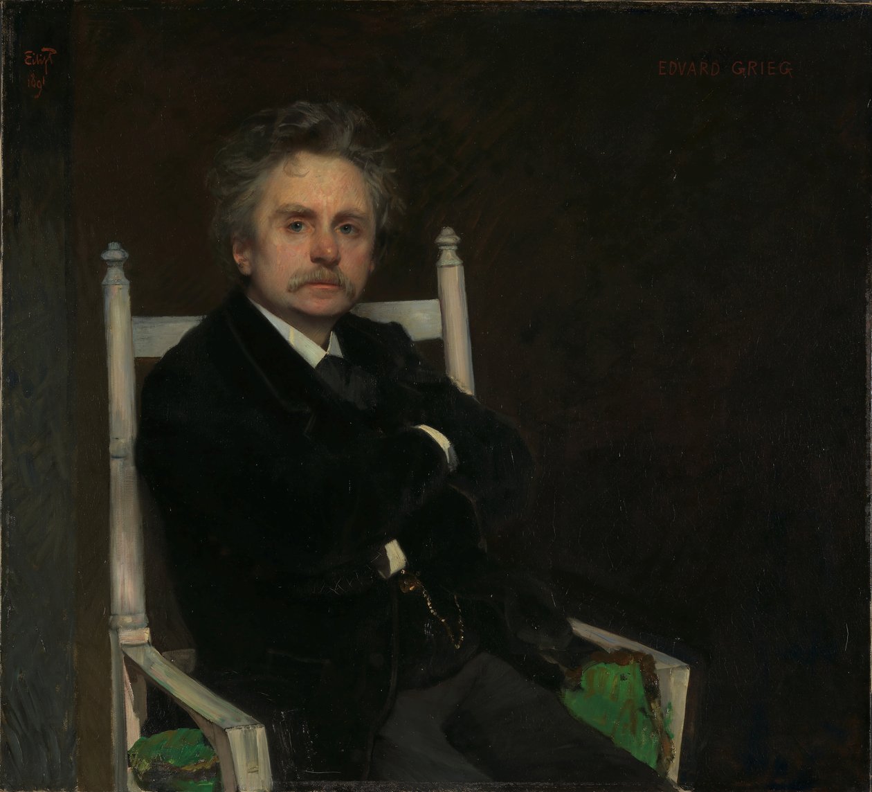 Retrato de Edvard Grieg 1843-1907, 1891. de Hjalmer Eilif Emanuel Peterssen