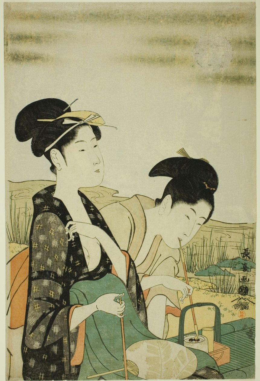 Visualização da lua de Eishōsai Chōki