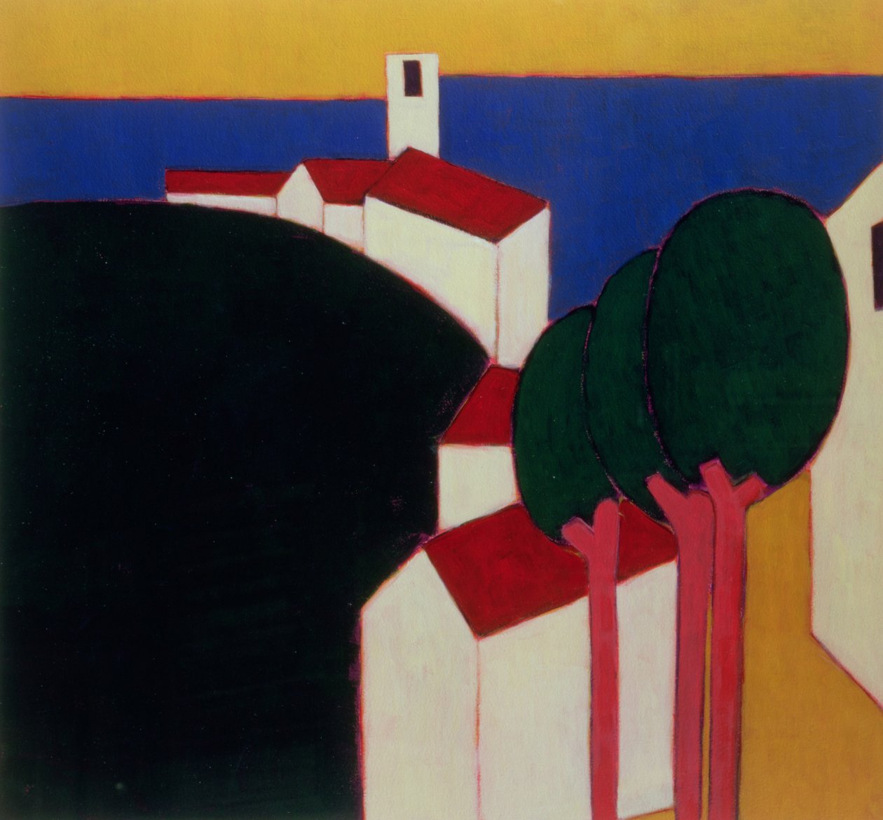No Luberon, 2000 (acrílico sobre tela) de Eithne Contemporary Artist Donne