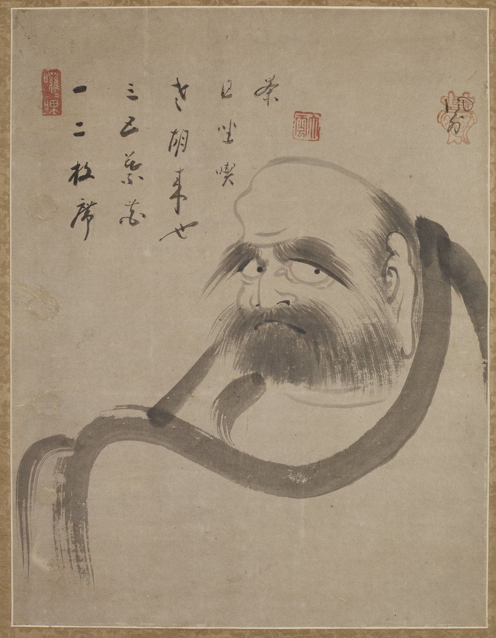 Bodhidharma, c.1645 (tinta no papel) de Ekun Fugai Ekun Fugai