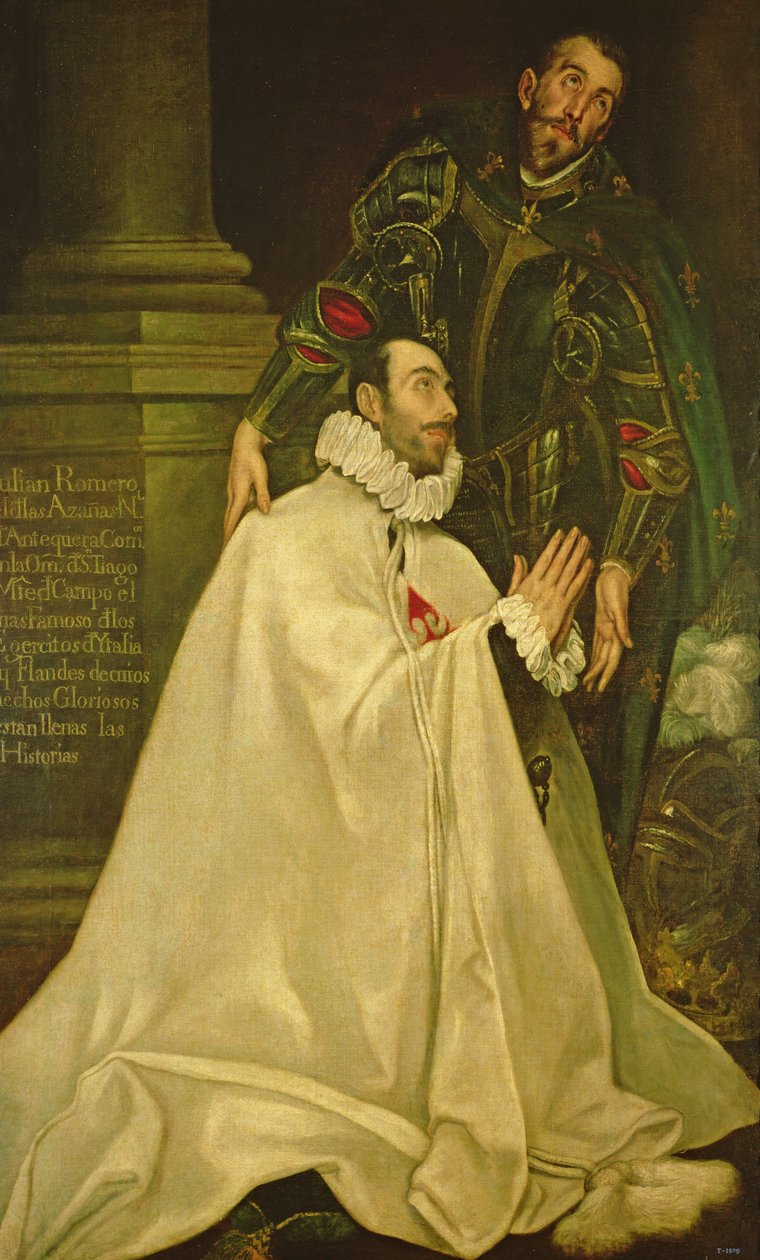 Juliano Romero dos Azanas com St. Julian, 1587-97 de El Greco