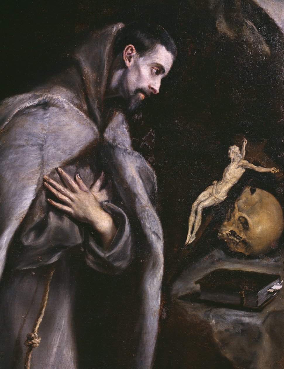 São Francisco meditando, c.1586-92 de El Greco