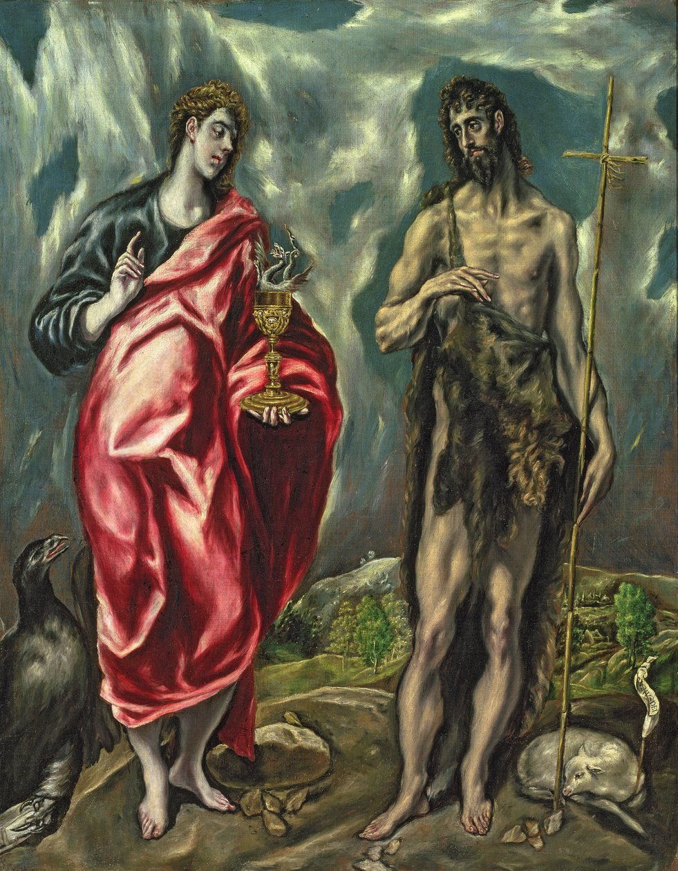 São João Evangelista e São João Batista, 1605-10 (para detalhes, ver 124312) de El Greco