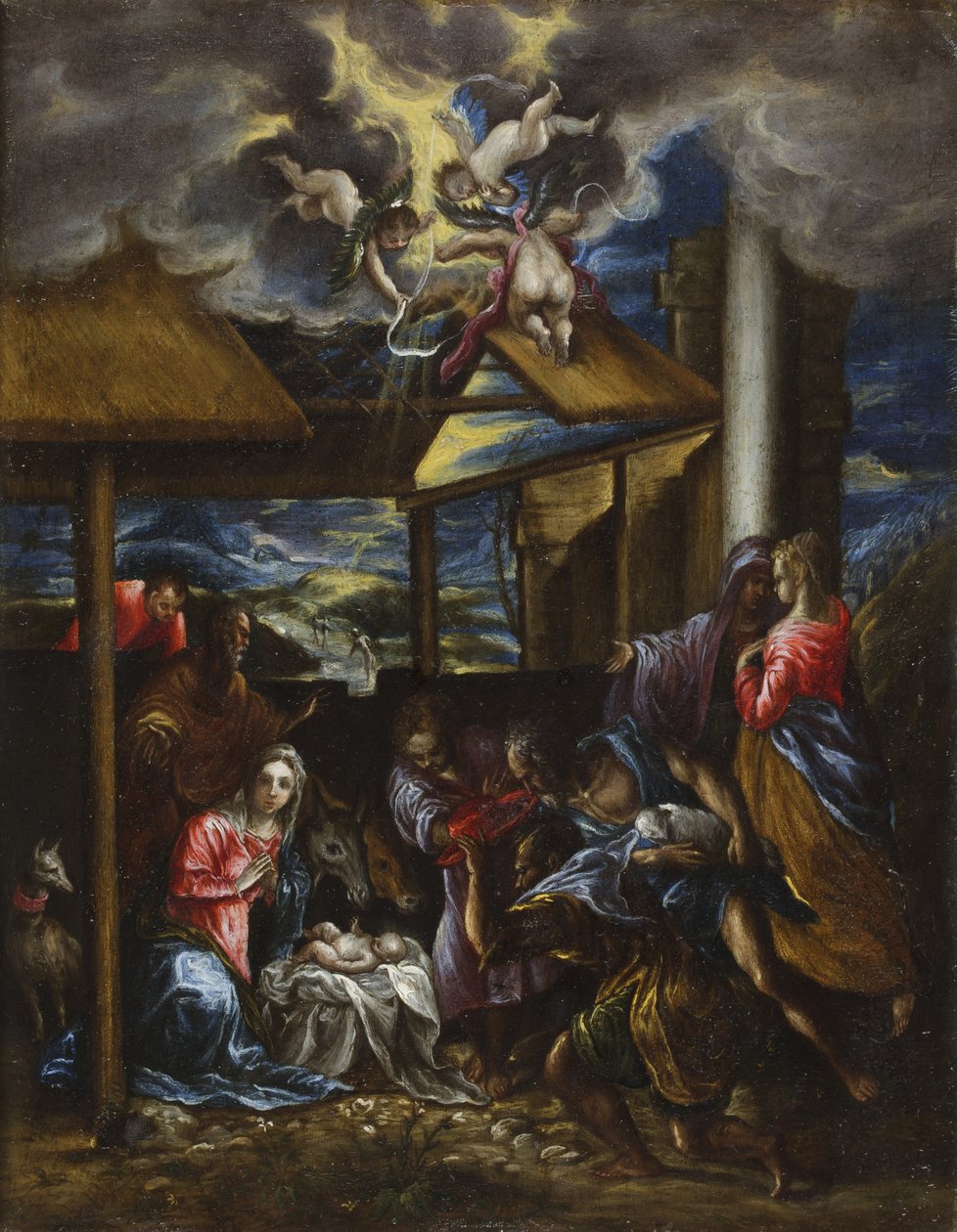 A adoração dos pastores, c.1576-77 de El Greco