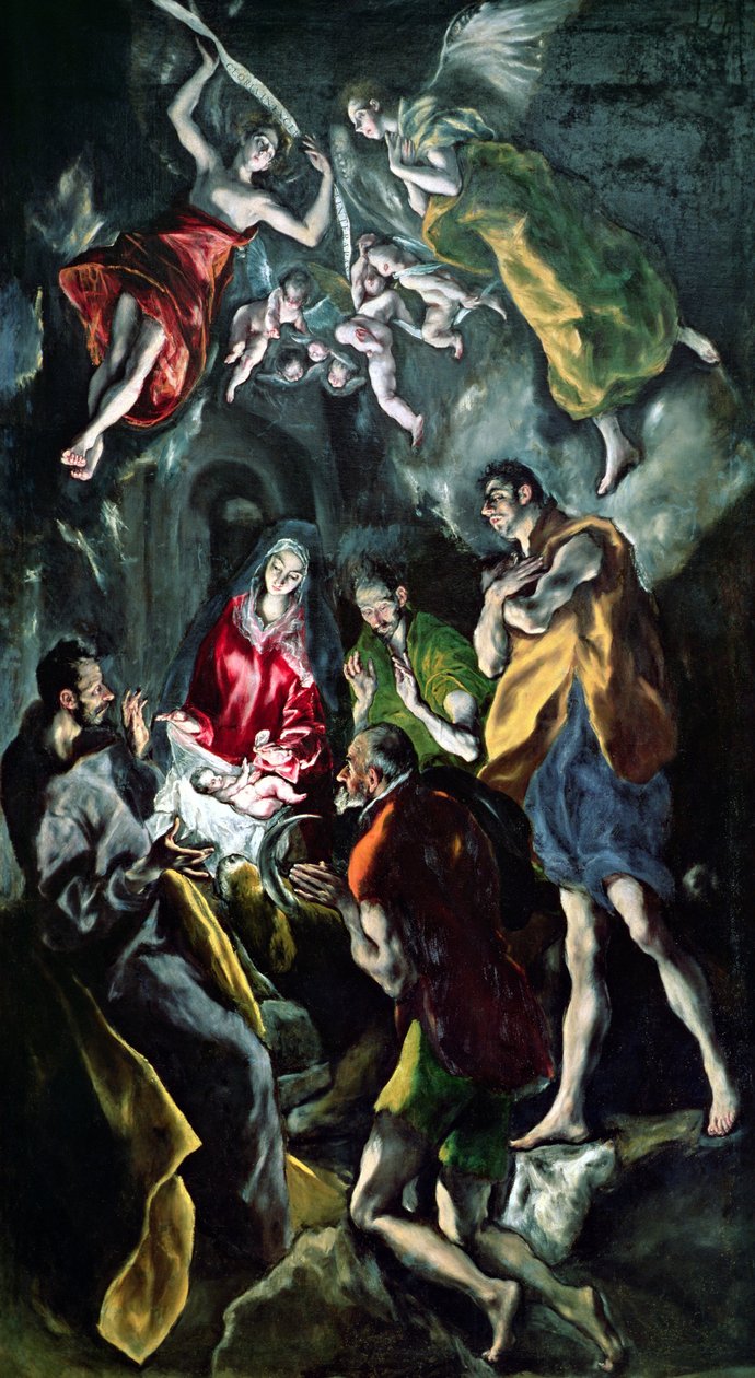 A Adoração dos Pastores, do Retábulo de Santo Domingo el Antiguo, c.1603-14 de El Greco