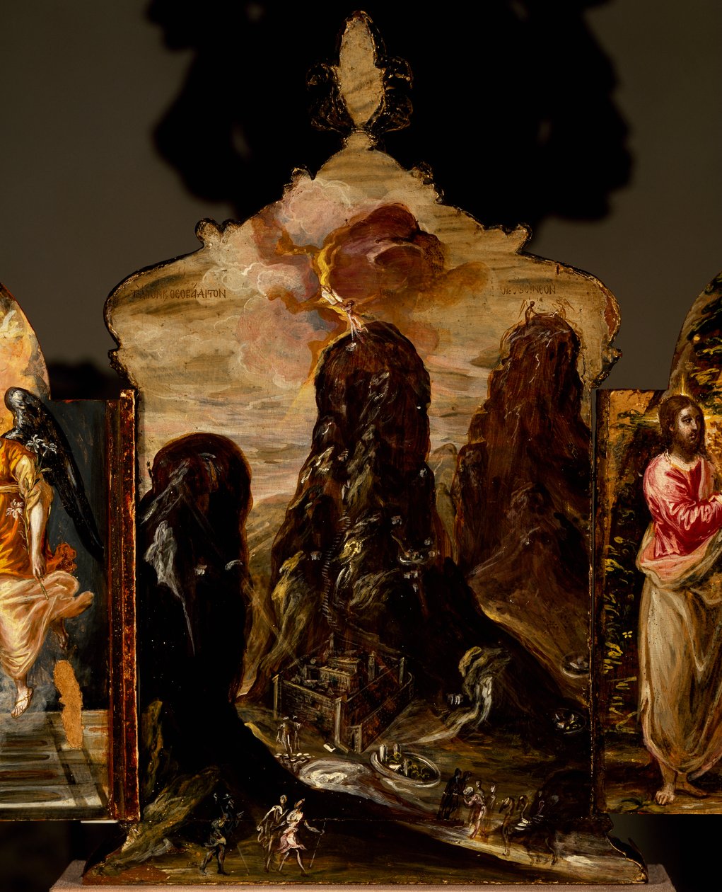 Monte Sinai, altar tríptico portátil, de El Greco (1541-1614) de El (1541 1614) Greco