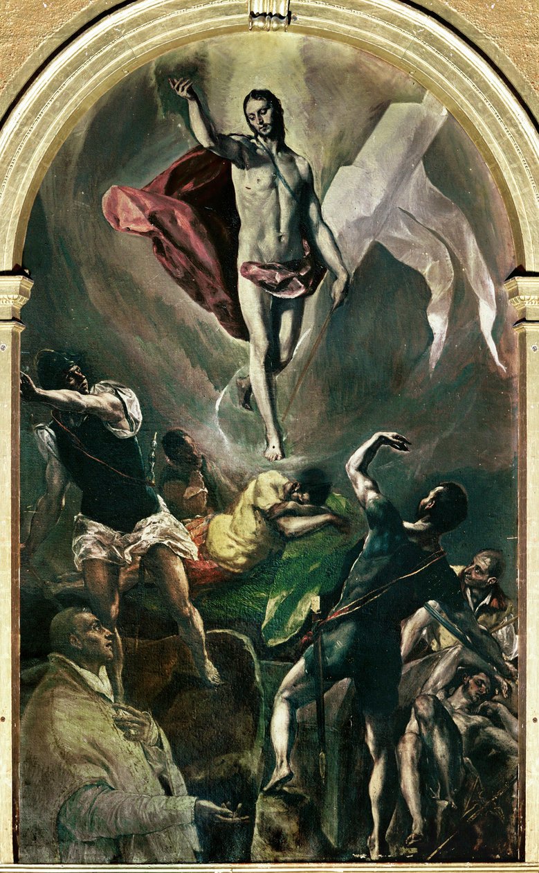 Ressurreição (pintura sobre tela) de El (1541-1614) Greco