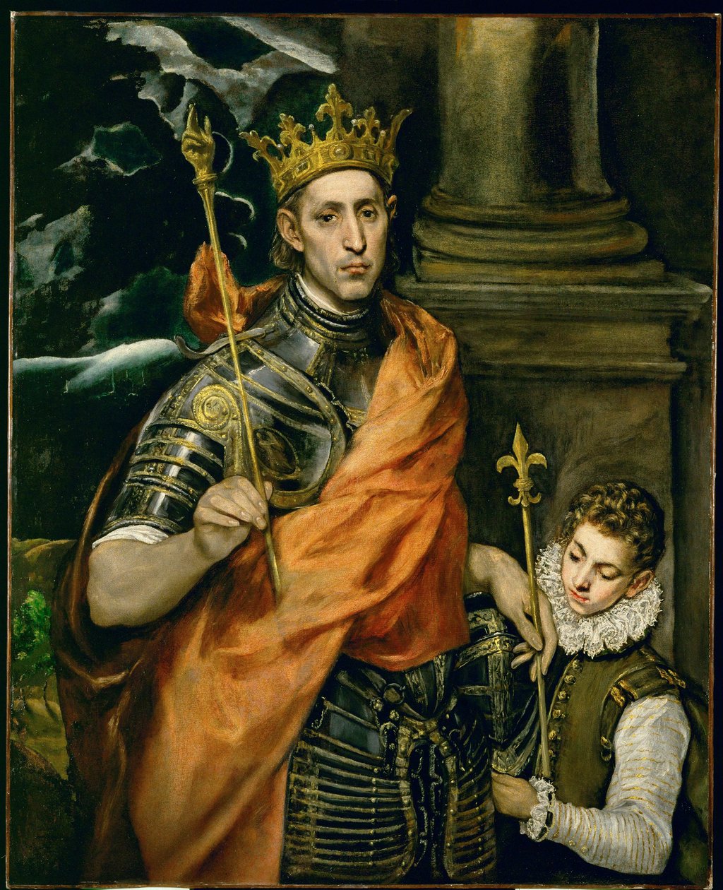 Saint Louis, roi de France et un page - São Luís, rei de França, e um pajem ... de El (1541 1614) Greco