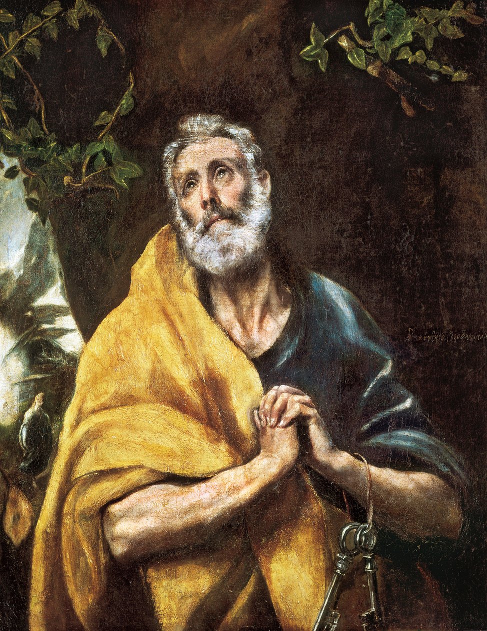 “As Lágrimas de São Pedro”, c.1594-1604 (óleo sobre tela) de El Greco
