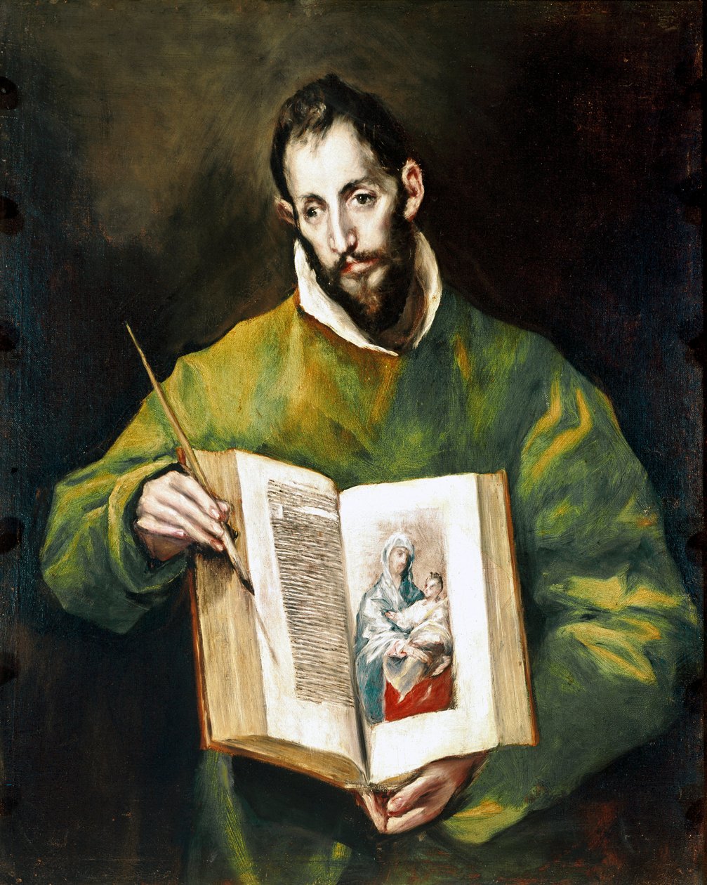 Apostolado da Catedral de Toledo: O Apotre S. Lucas Evangelista. Pintura de Domenikos Theotokopoulos dit El Greco (1540-1614) de El Greco