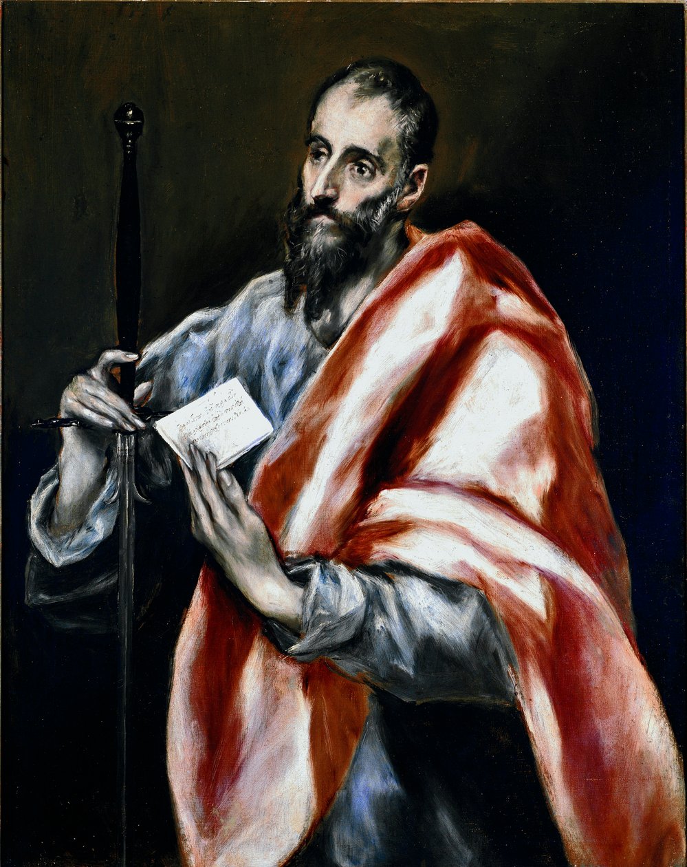 Apotre Saint Paul. Pintura por Domenikos Theotokopoulos dit El Greco (1540-1614) de El Greco
