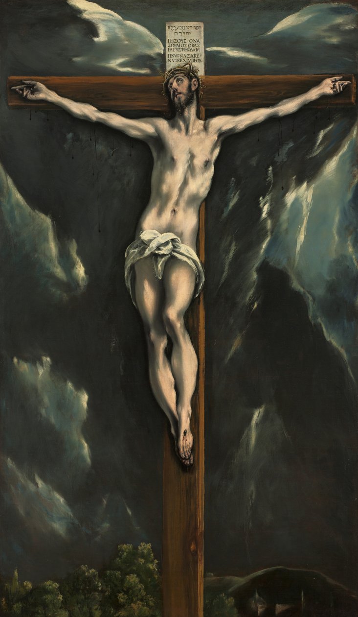 Cristo na Cruz, c.1600-10 (óleo sobre tela) de El Greco