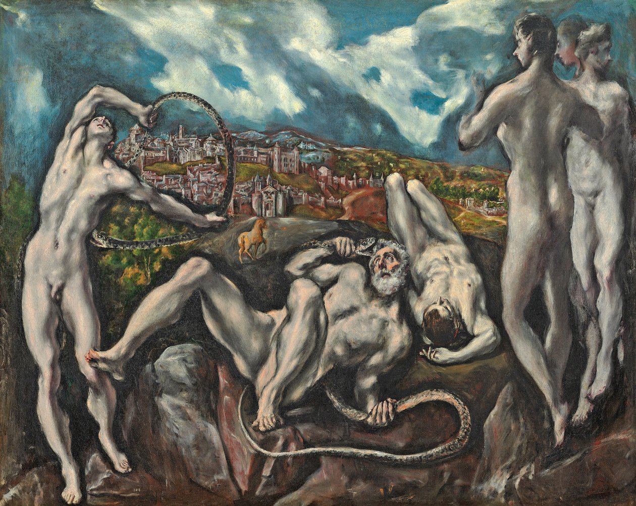 Laocoon, c.1610-14 (óleo sobre tela) de El Greco