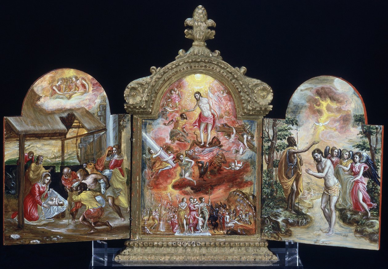 Altar portátil (tempera sobre madeira) de El Greco