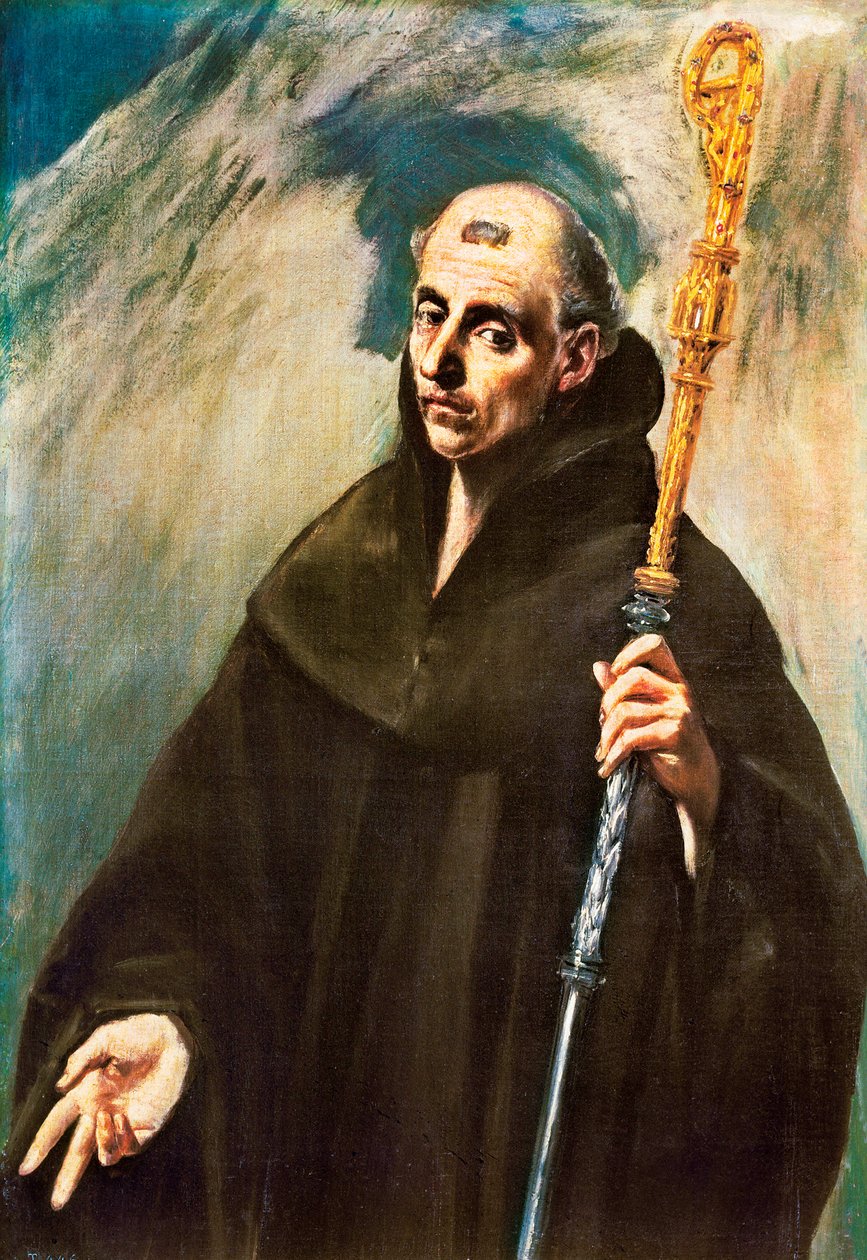 Retrato de São Benedito de Nursia de El Greco