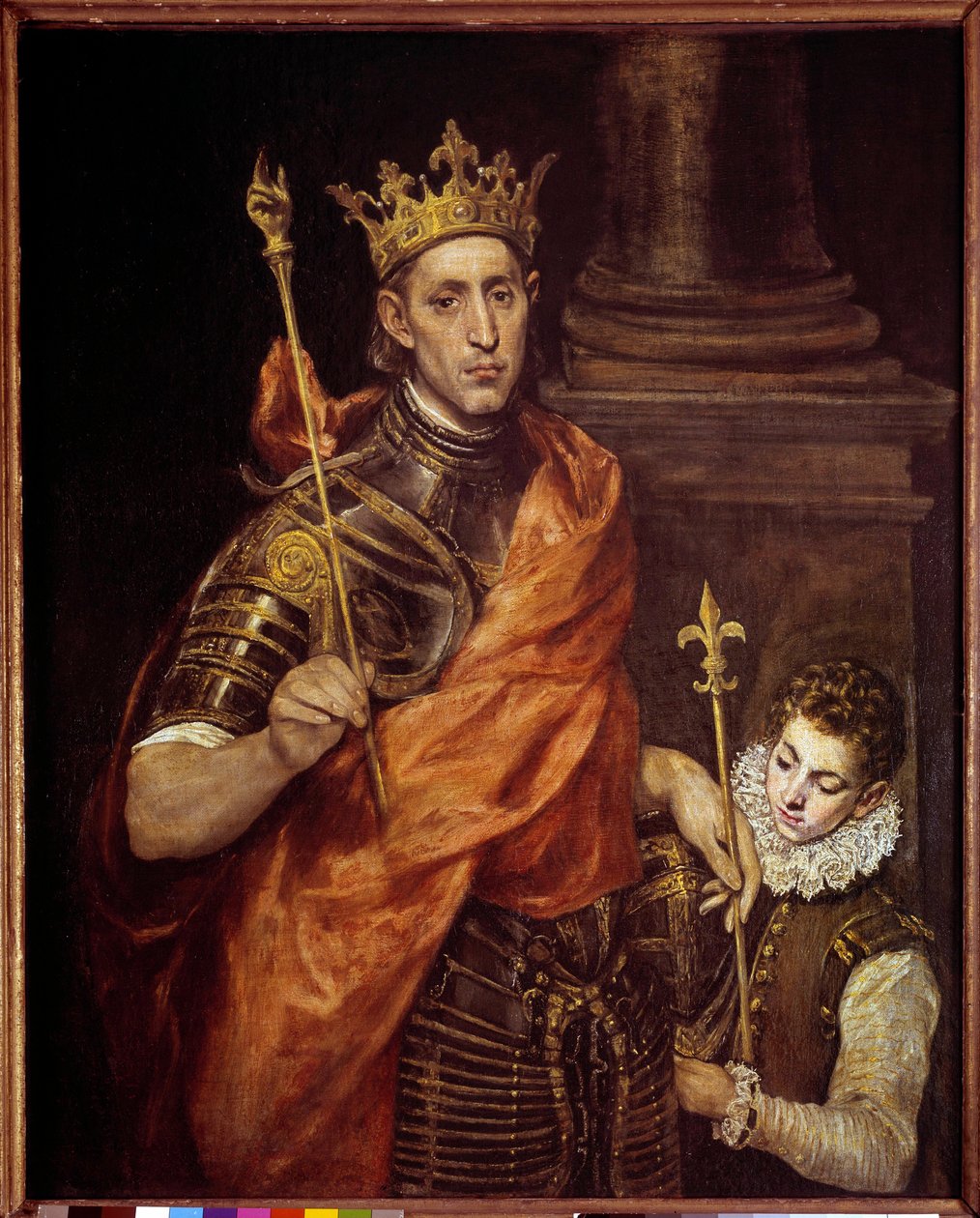 Retrato de Saint Louis (louis IX) com uma página (1214-1270) Pintura de Domenikos Theotokopoulos dit El Greco (1541-1614) Sol. 1,20 x 0,96 m de El Greco