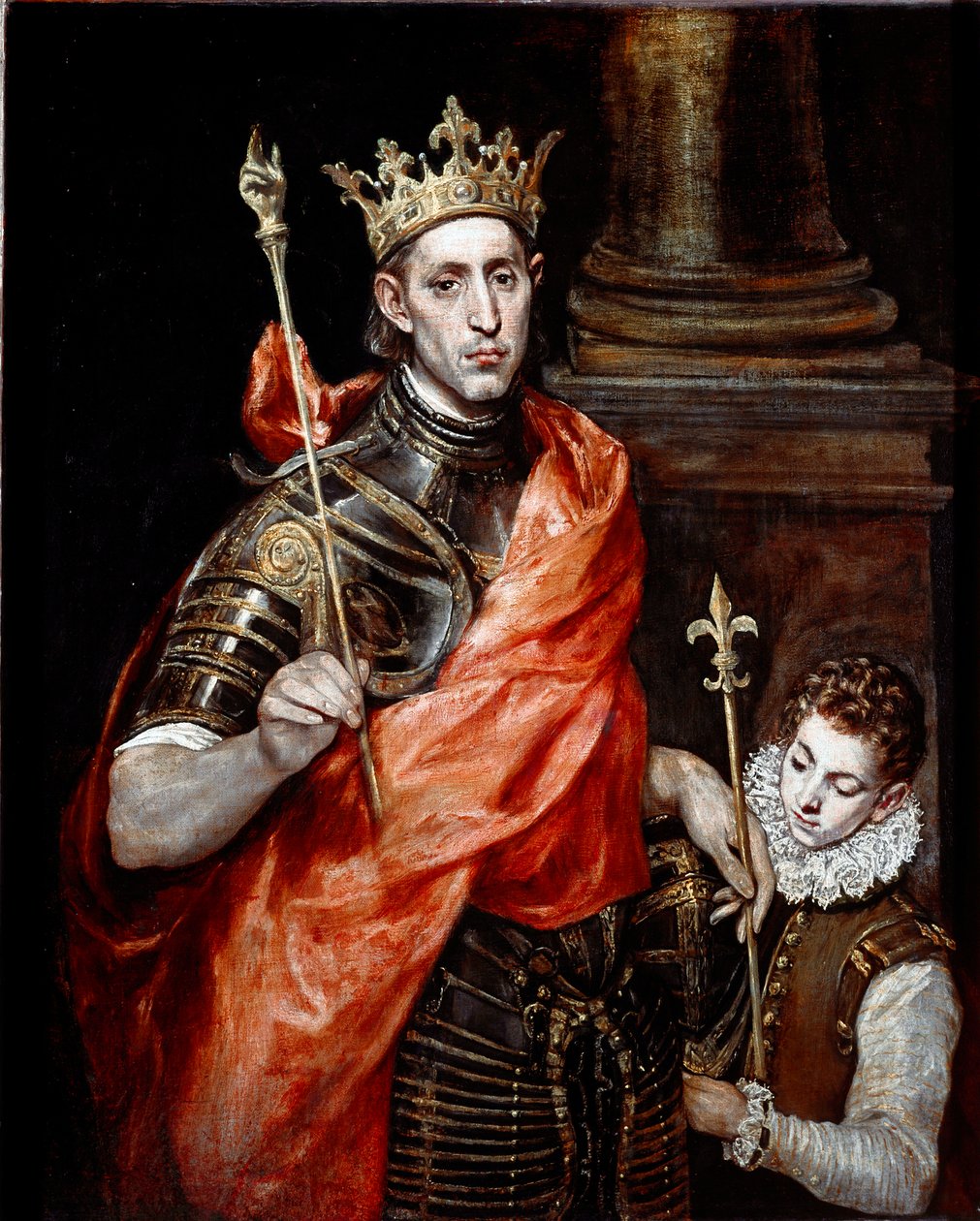 Saint Louis, Rei de França e uma página (Pintura de El Greco