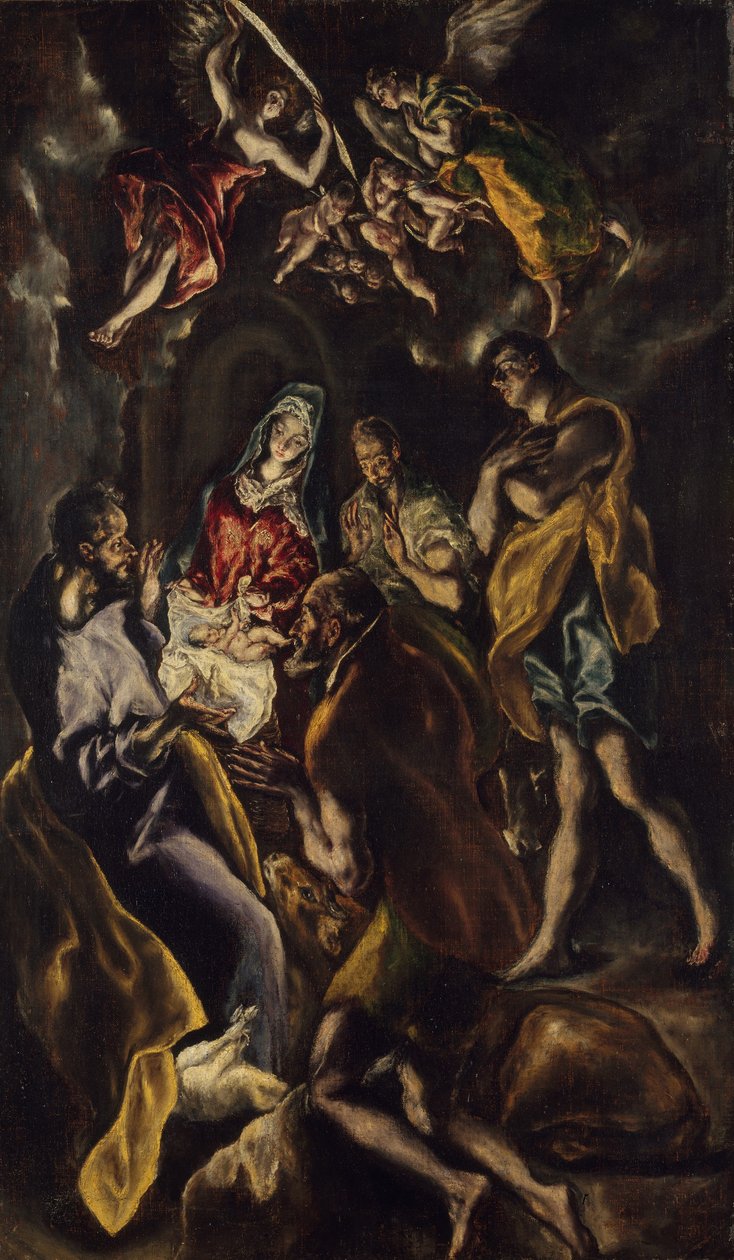 A Adoração dos Pastores, c.1612-14 (óleo sobre tela) de El Greco