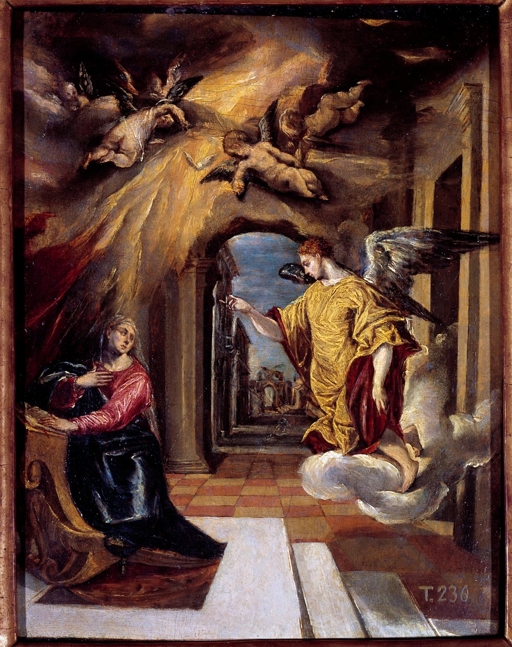 A Pintura de Anunciação de Domenikos Theotokopoulos Dit El Greco (1540-1614) de El Greco