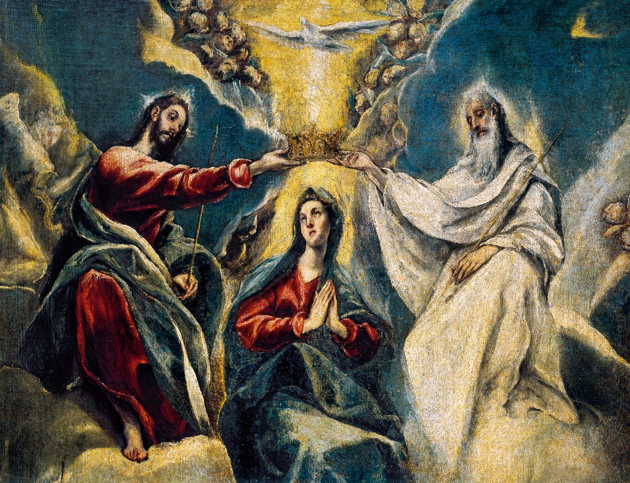 A Coroação da Virgem, detalhe de El Greco