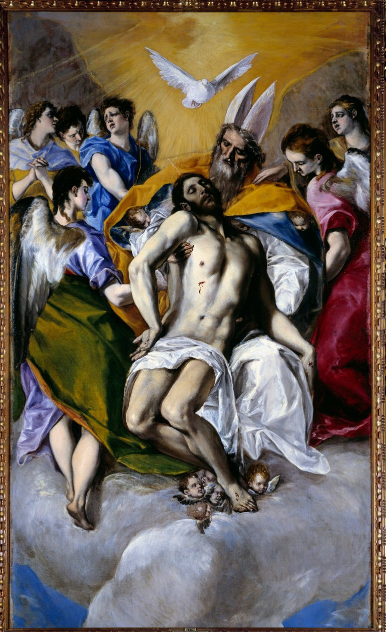The Trinity Painting de Domenikos Theotokopoulos Dit El Greco (1540-1614) 1577 Sun. 3x1,79 m Madrid, Museu do Prado de El Greco