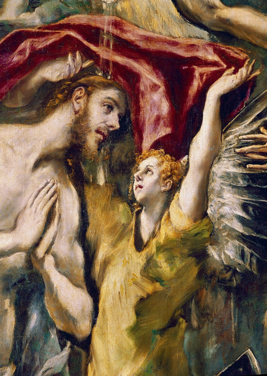 O batismo de Cristo, detalhe (óleo sobre tela de El Greco