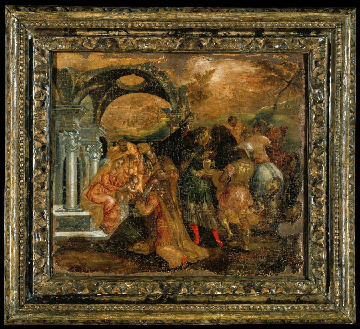 A Adoração dos Magos, c.1560-67 (tempera de ovo no painel) de El Greco