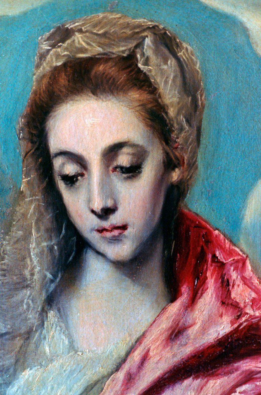 Sagrada Família com detalhes de Santa Ana, c1590-1595 de El Greco